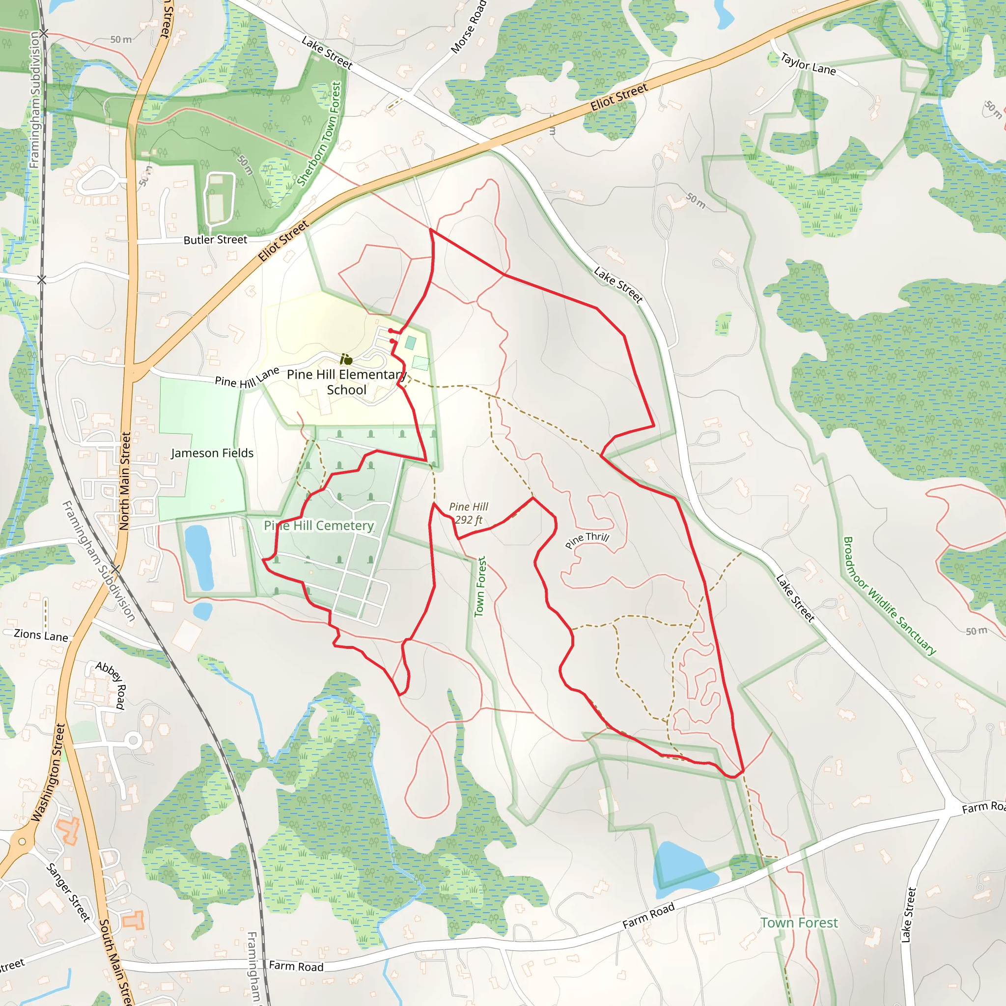 Pine Hill Loop via Bay Circuit mobile static map