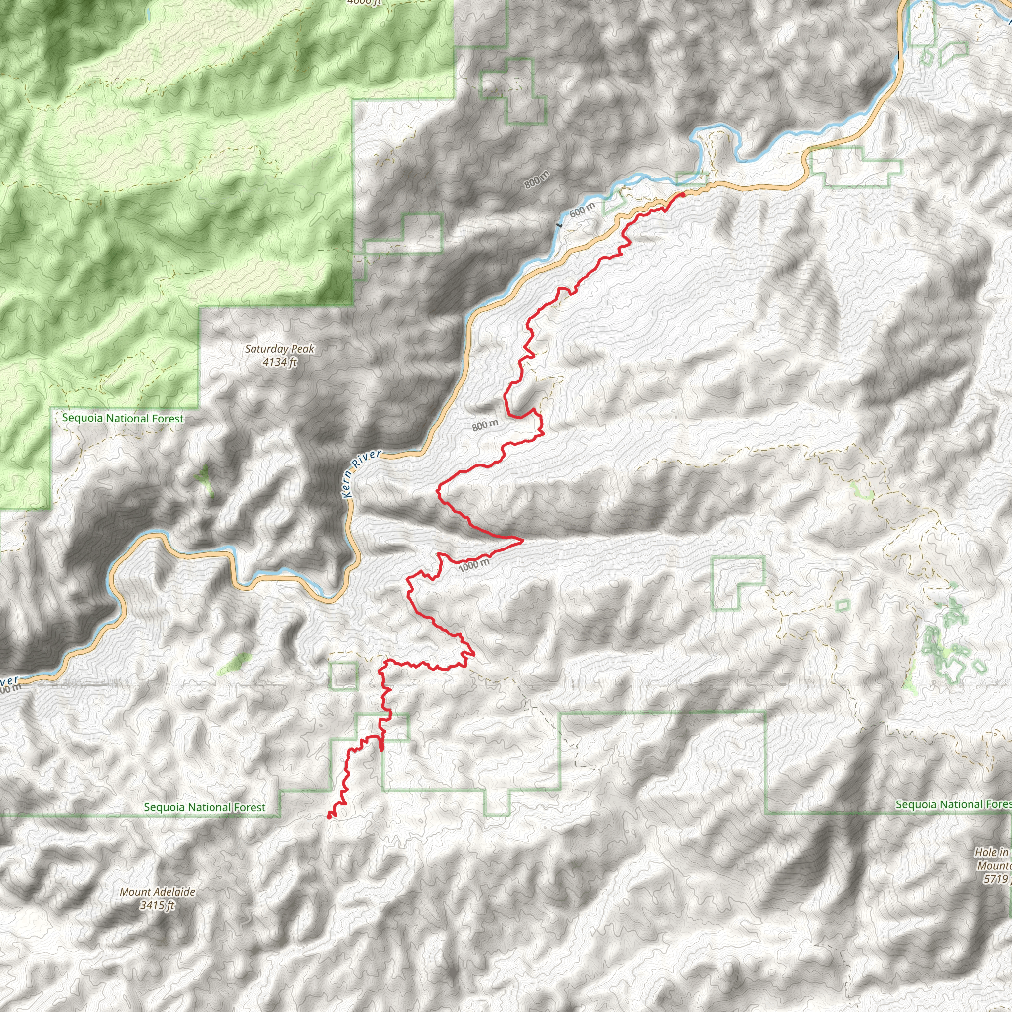 Oscar Meyer Spring, Democrat Spring, Cow Flat and Lacas Creek mobile static map