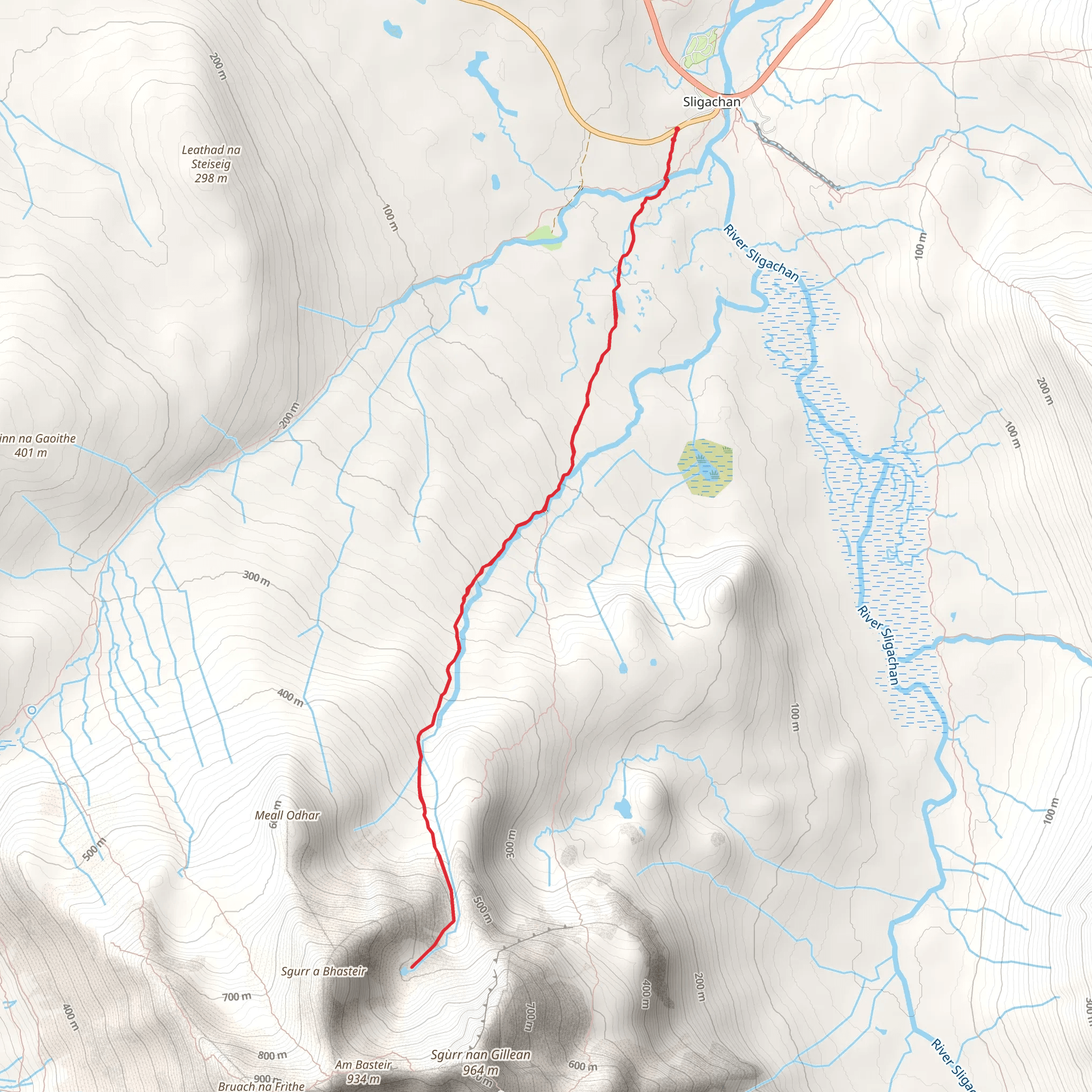 Coire a'Bhasteir - Sligachan mobile static map