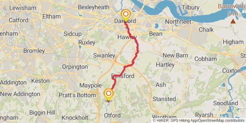 London Green Belt Way stage 6 Map