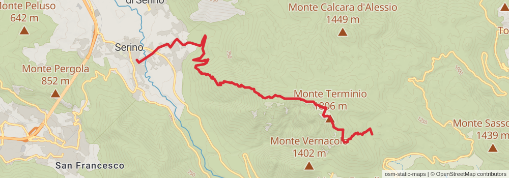 Sentiero Italia - Calabria Section stage 11 Map