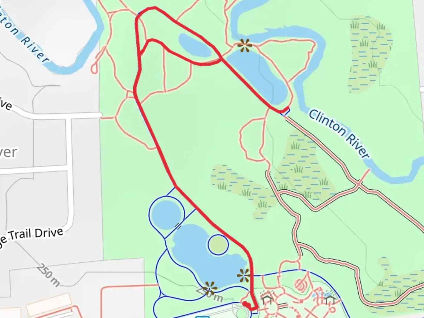 An image depicting the trail Innovation Hills Park Walk and its surrounding area.