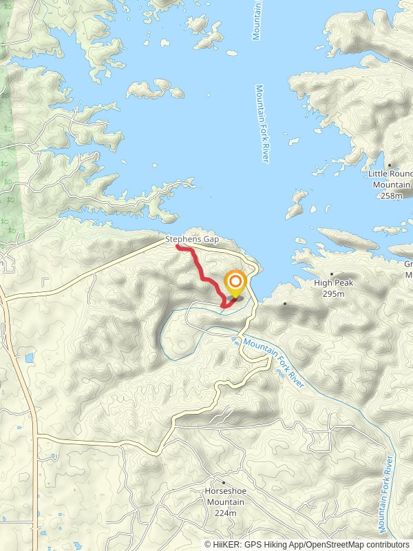 Walk along Mountain Fork River