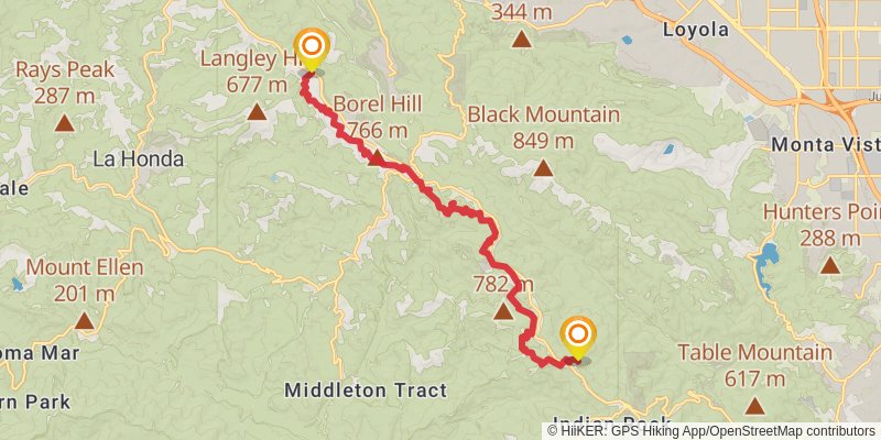 Bay Area Ridge Trail stage 44 Map