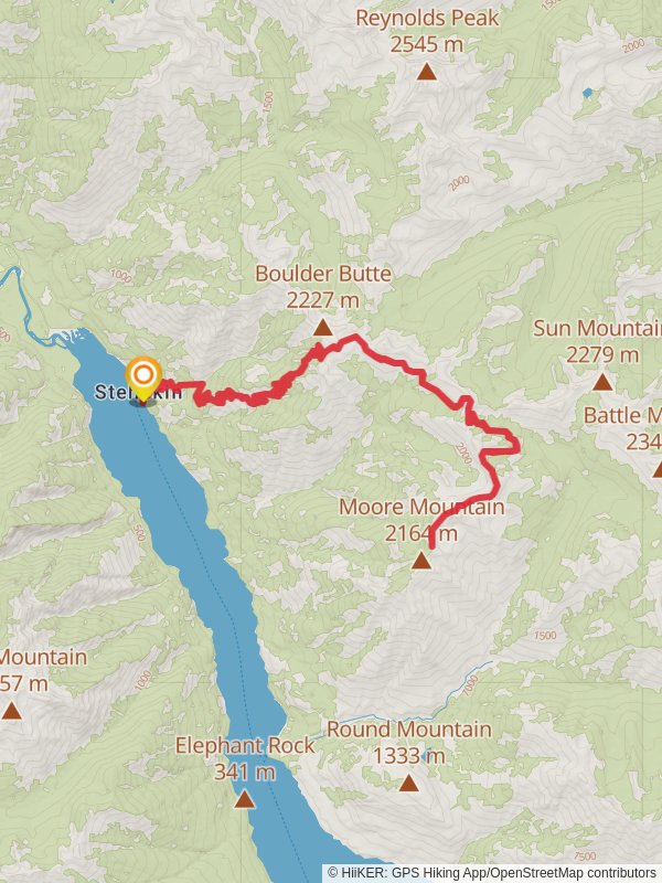 Moore Mountain Trail mobile static map