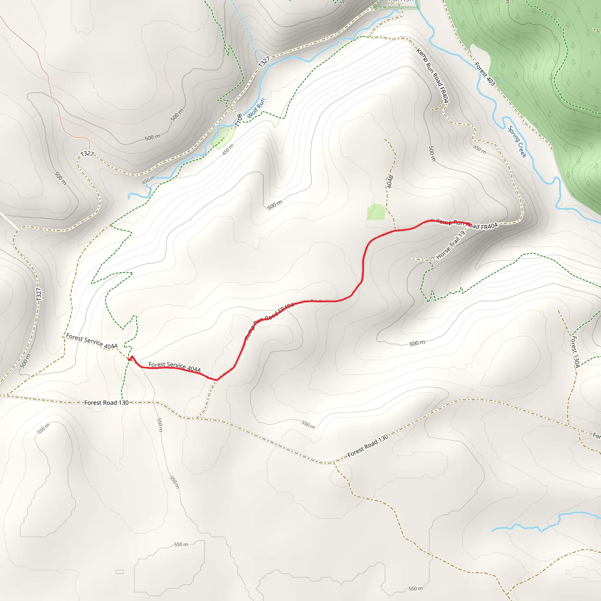 SCHT - Kemp Run Trail mobile static map
