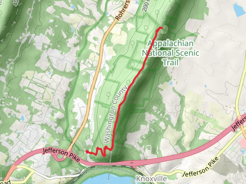 Ed Garvey Shelter AT Camping Area via Appalachian TrailOut and Back