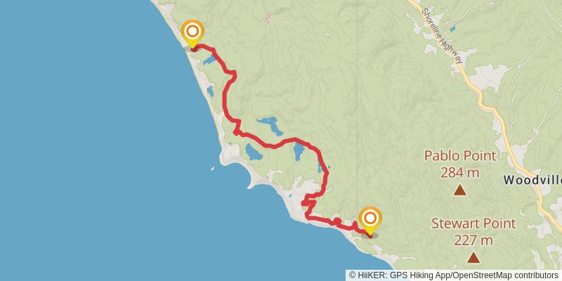 Coast Trail - South stage 2 Map