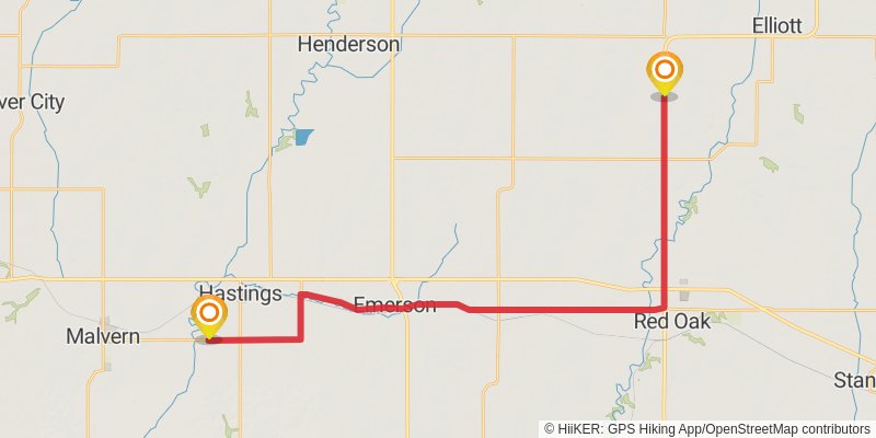 American Discovery Trail - North stage 42 Map