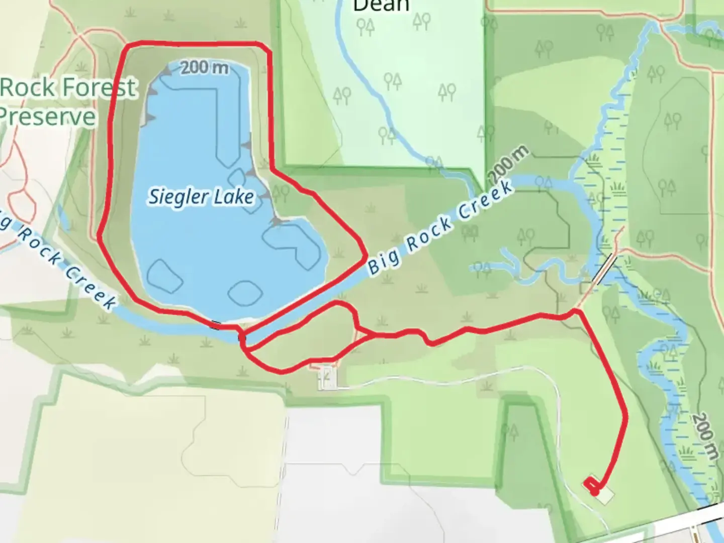 An image depicting the trail Siegler Lake Loop and its surrounding area.