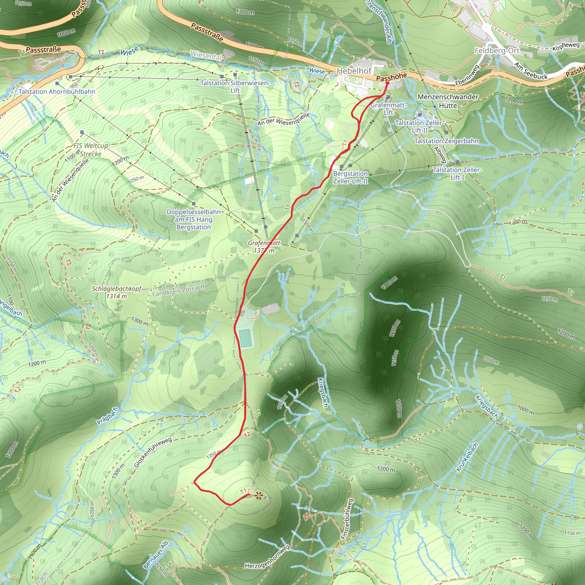 Herzogenhorn via Westweg mobile static map
