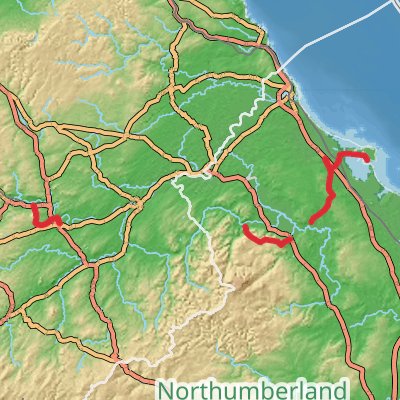St Cuthbert’s Way 6-Day Gentle Tour (Hillwalk Tours) mobile static map