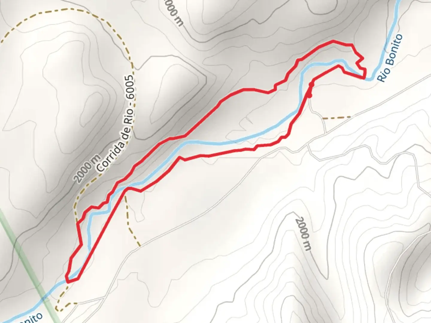 An image depicting the trail Rio Bonito Loop and its surrounding area.