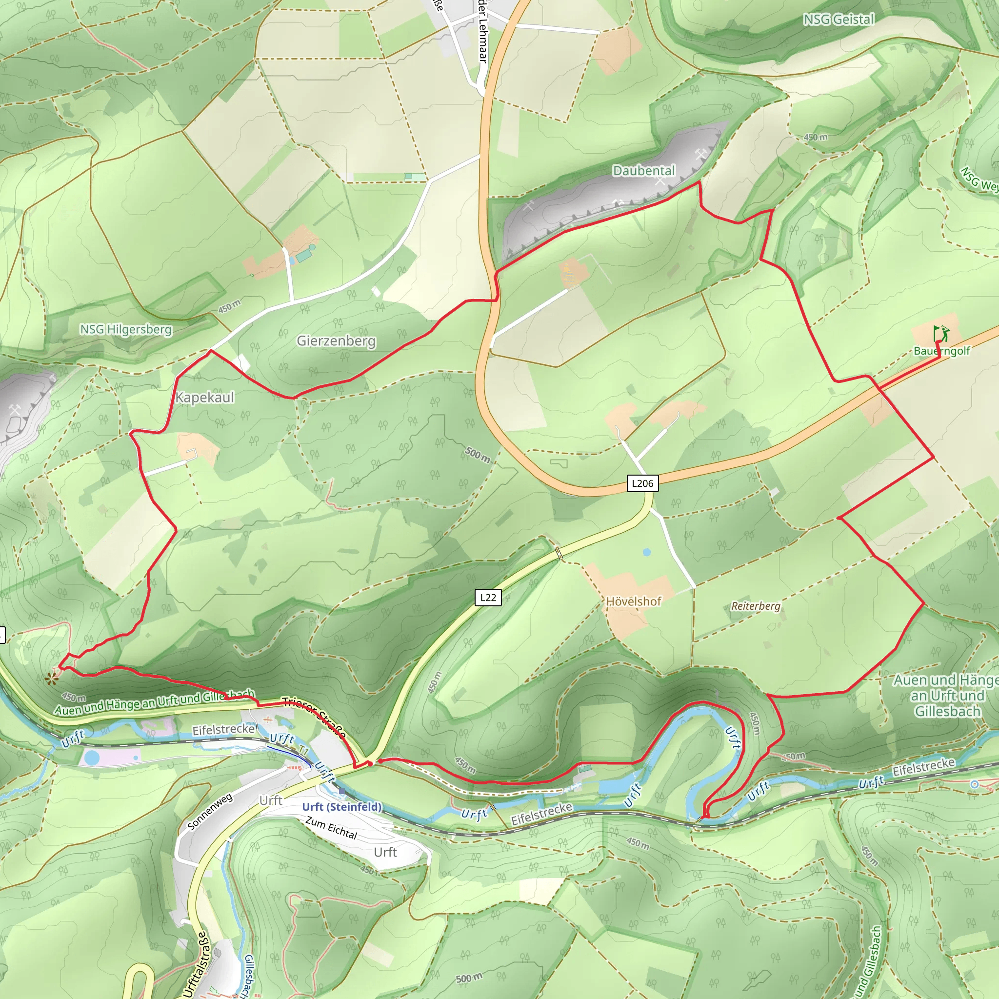 Urft via Kall 10 mobile static map