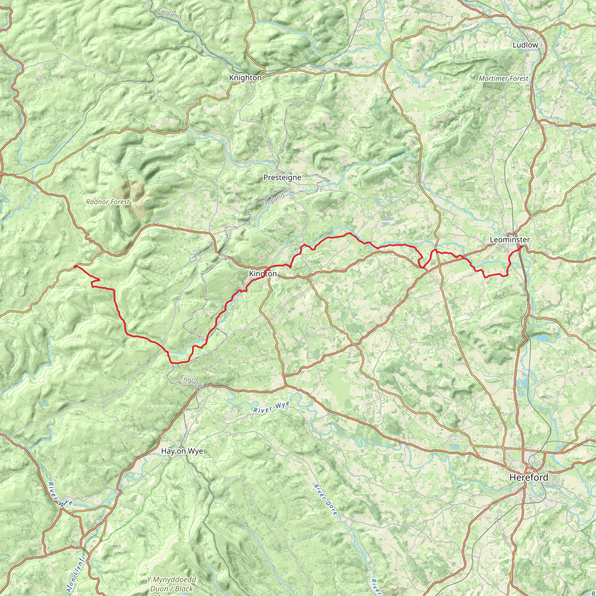 Arrow Valley Trail mobile static map