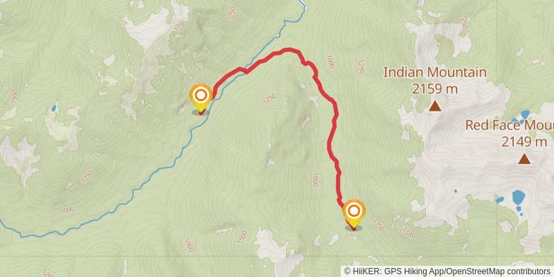 Brush Creek via Hannegan Pass Trail stage 3 Map