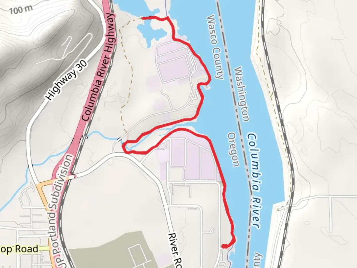 An image depicting the trail Columbia River - Riverfront Trail and its surrounding area.