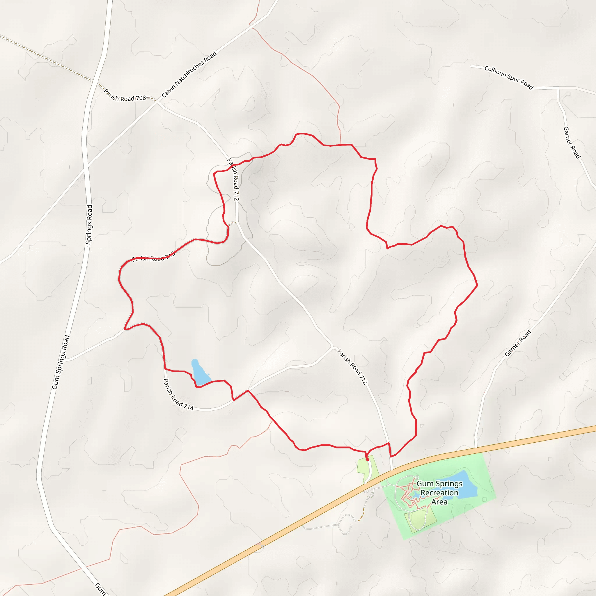 Gum Springs and Blue Loop Trail mobile static map