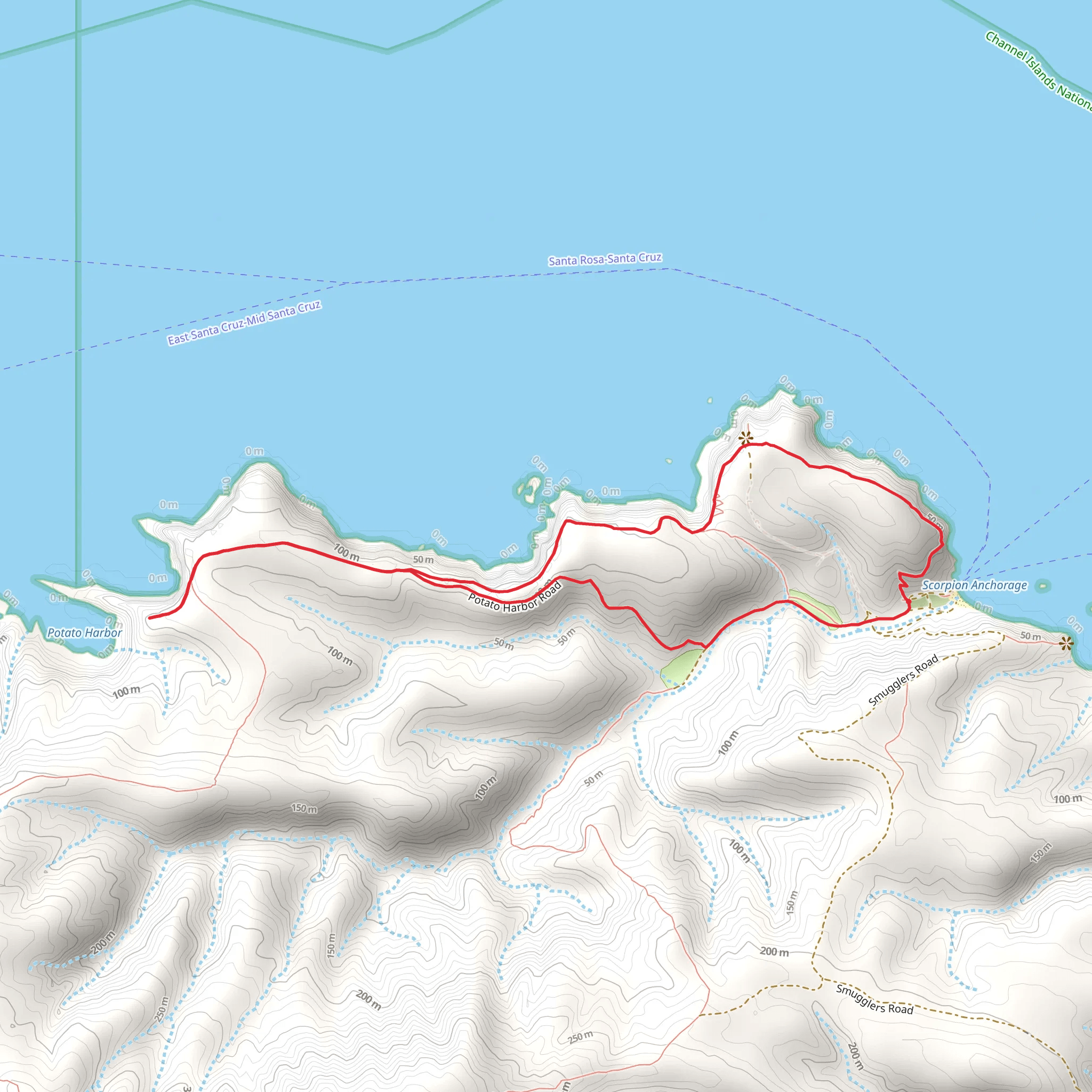 Potato Harbor Loop Trail mobile static map