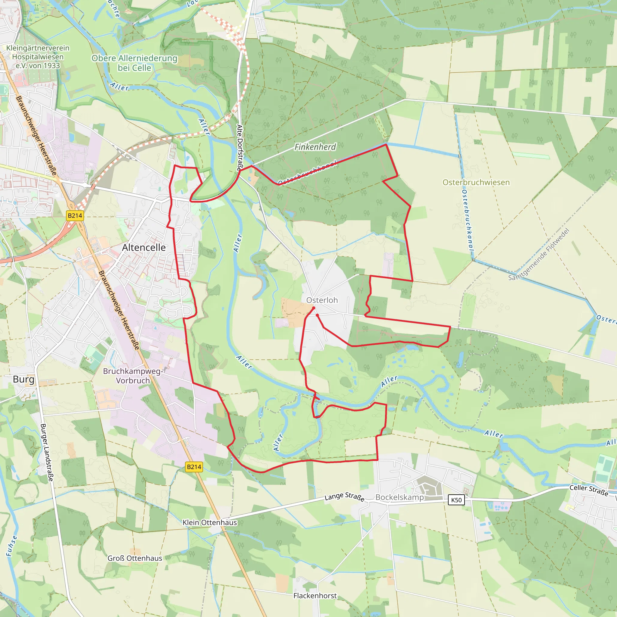 Rundwanderweg Altencelle C1 mobile static map