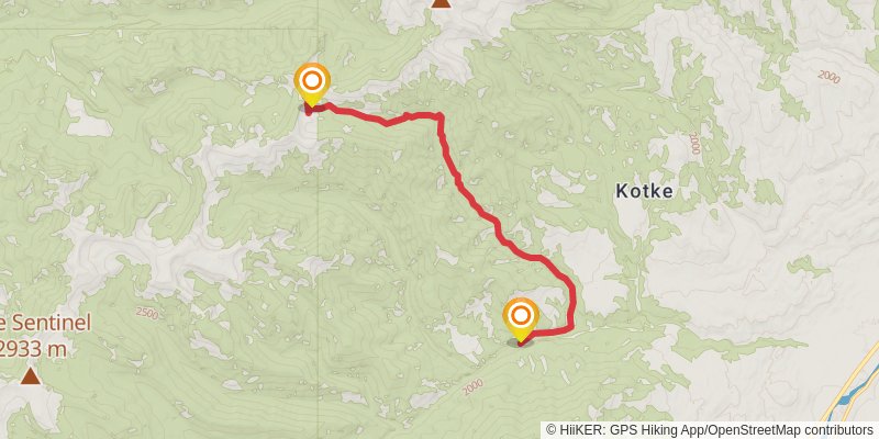 Lewis Creek Trail stage 2 Map