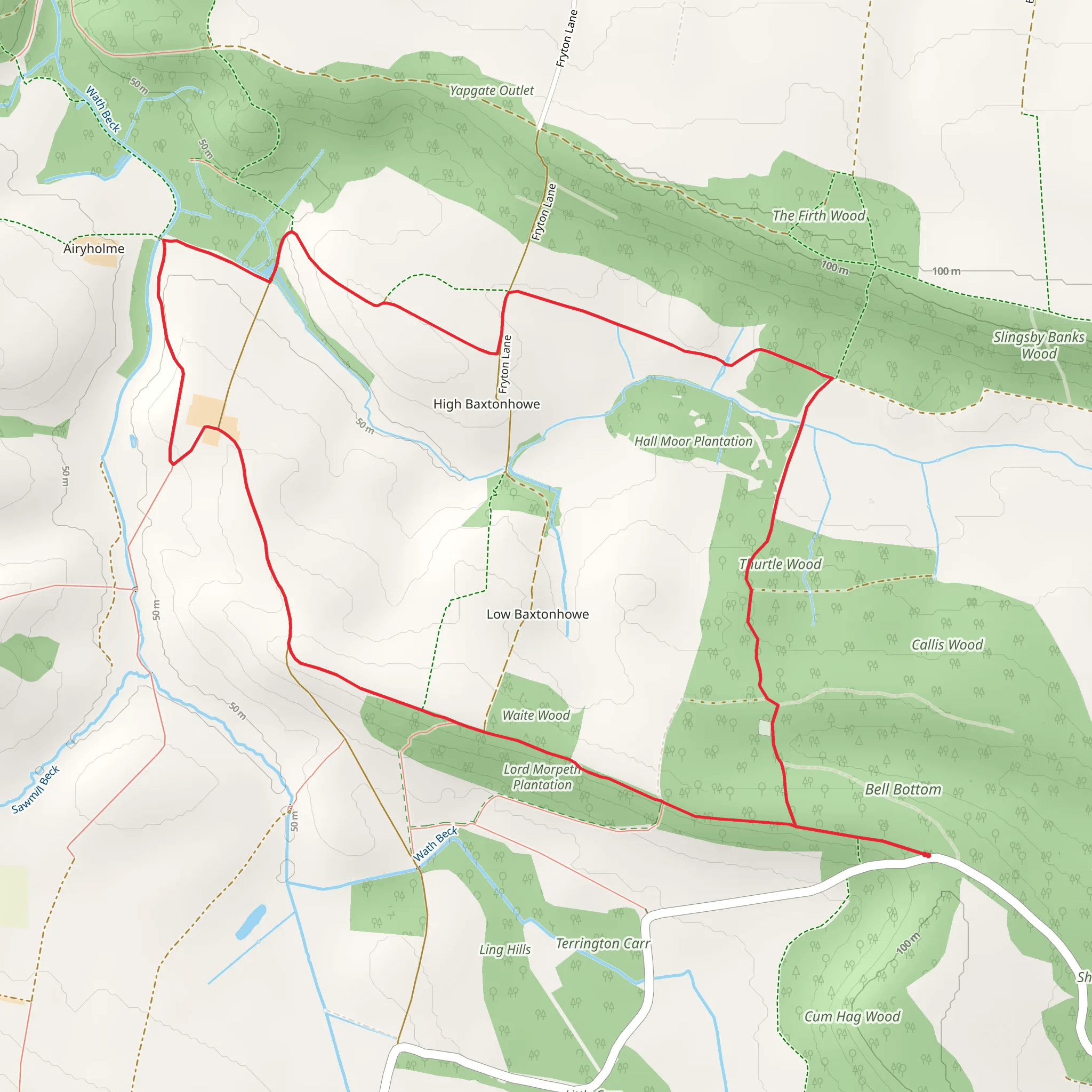 The Bushcraft Company Castle Howard Loop mobile static map