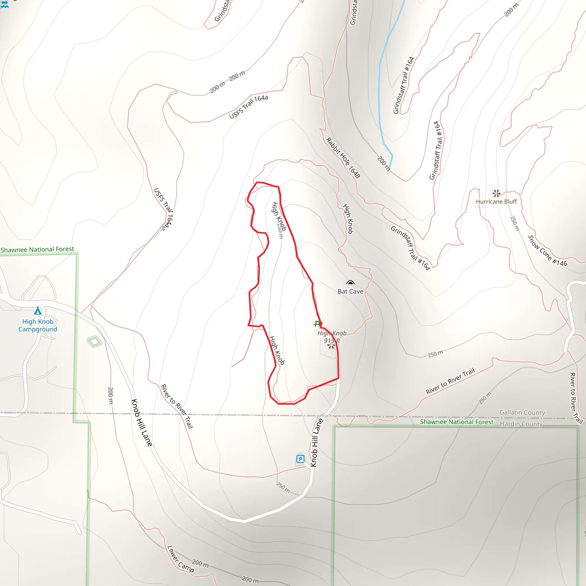 High Knob Loop mobile static map