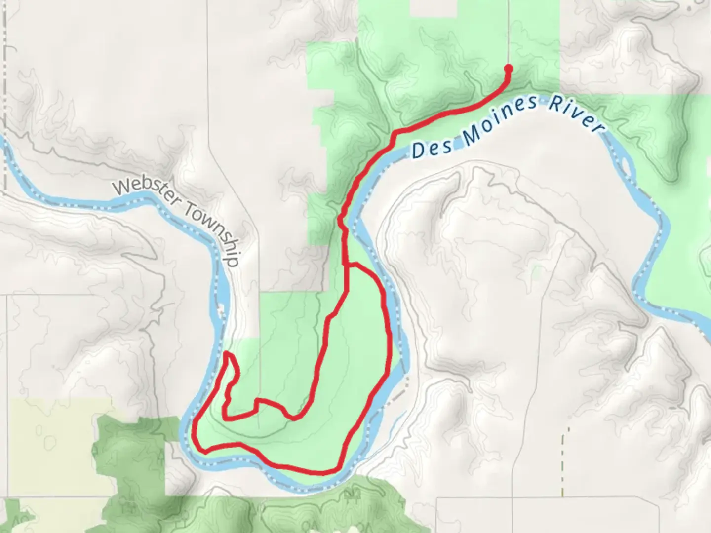 An image depicting the trail West River Loop and its surrounding area.