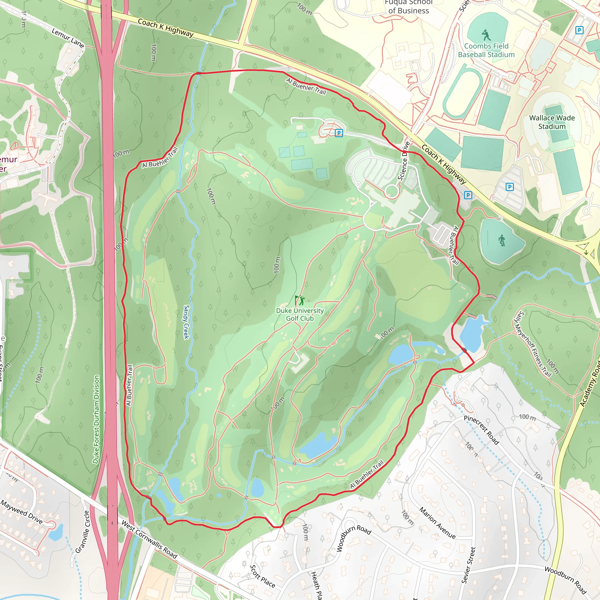 Al Buehler Loop Trail mobile static map