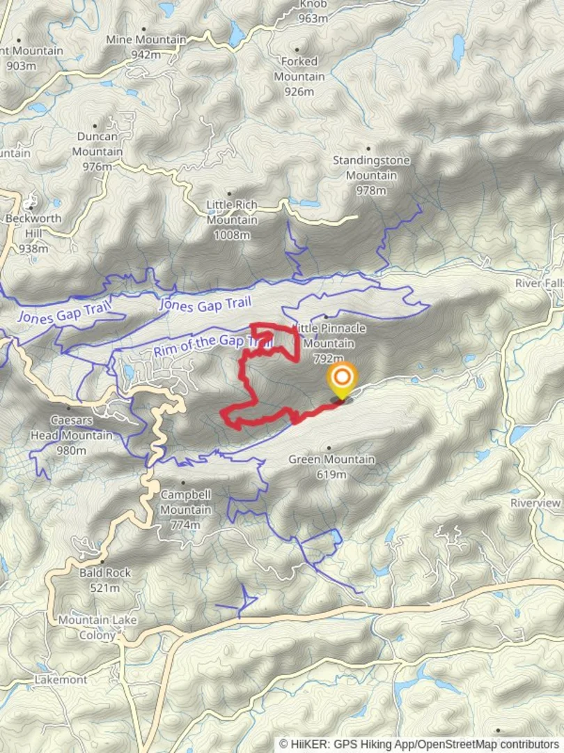 An image depicting the trail Oil Camp Creek and John Sloan Loop Trail and its surrounding area.