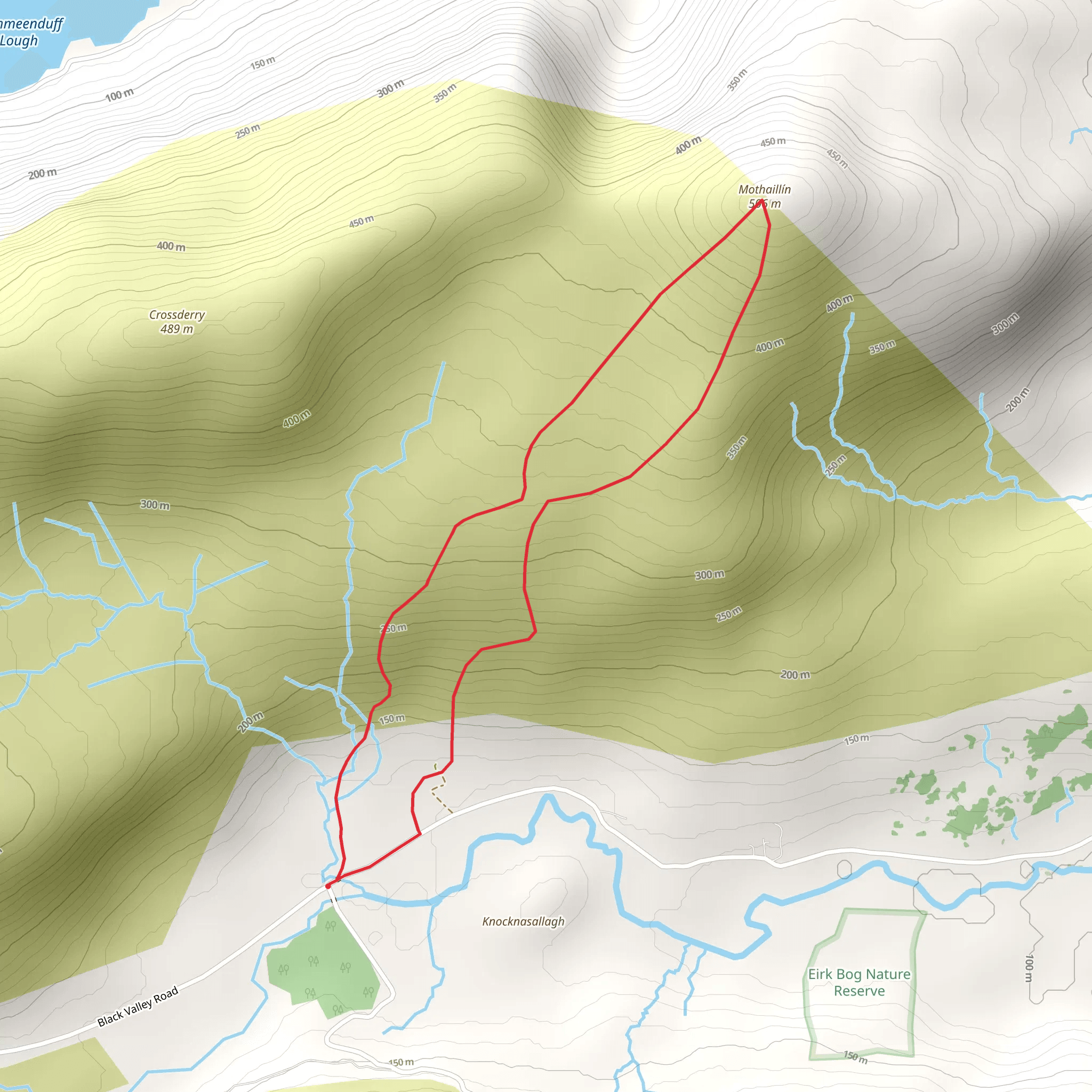 Mothaillín Peak Loop mobile static map