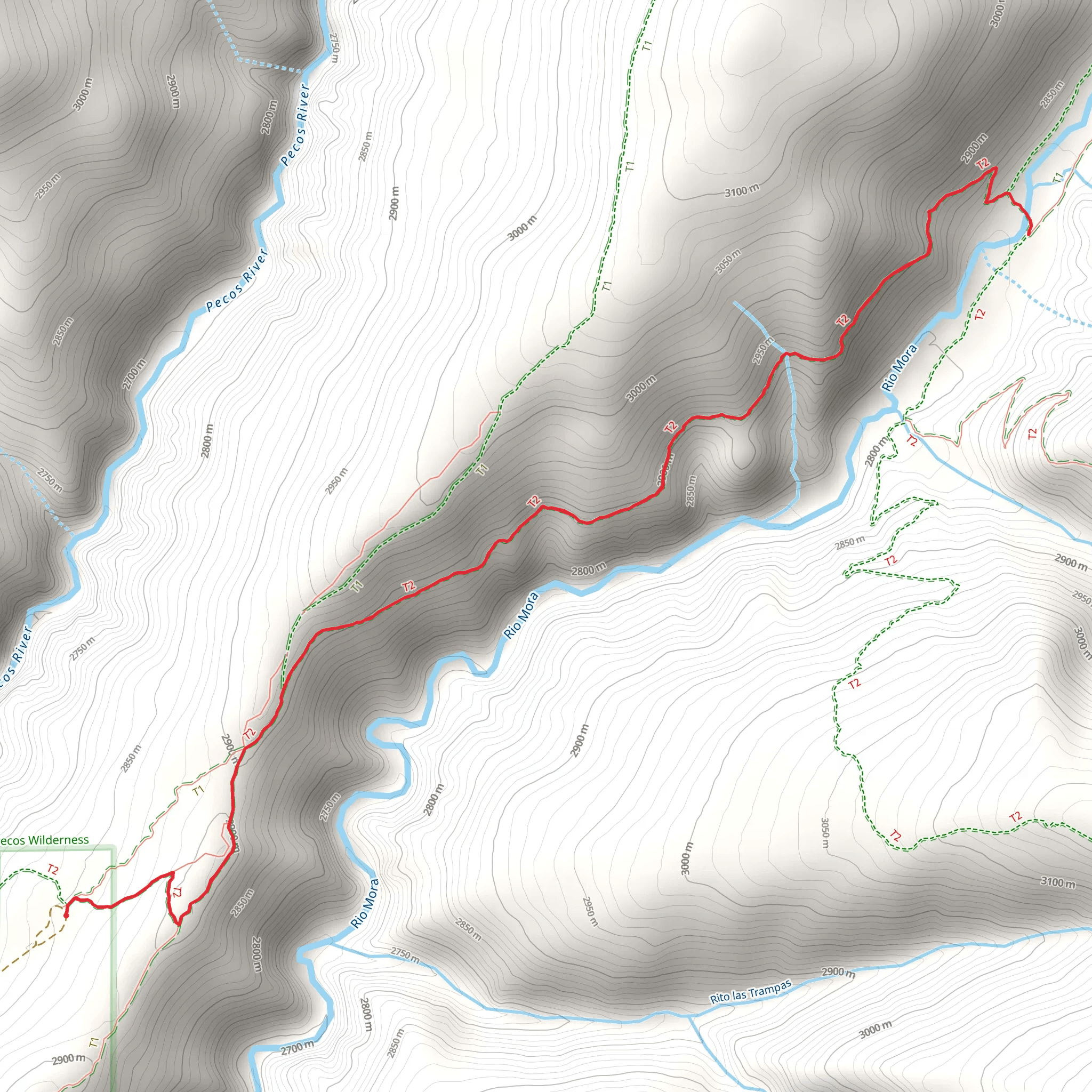 Hamilton Mesa and Rociada Trail mobile static map