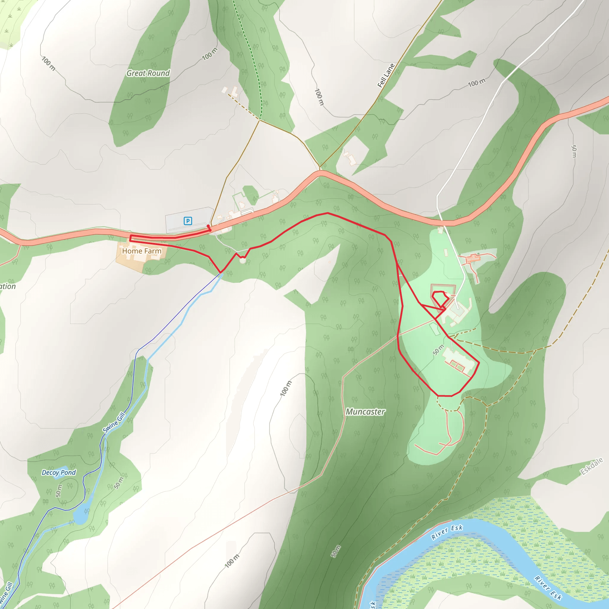 Muncaster Castle Walk mobile static map