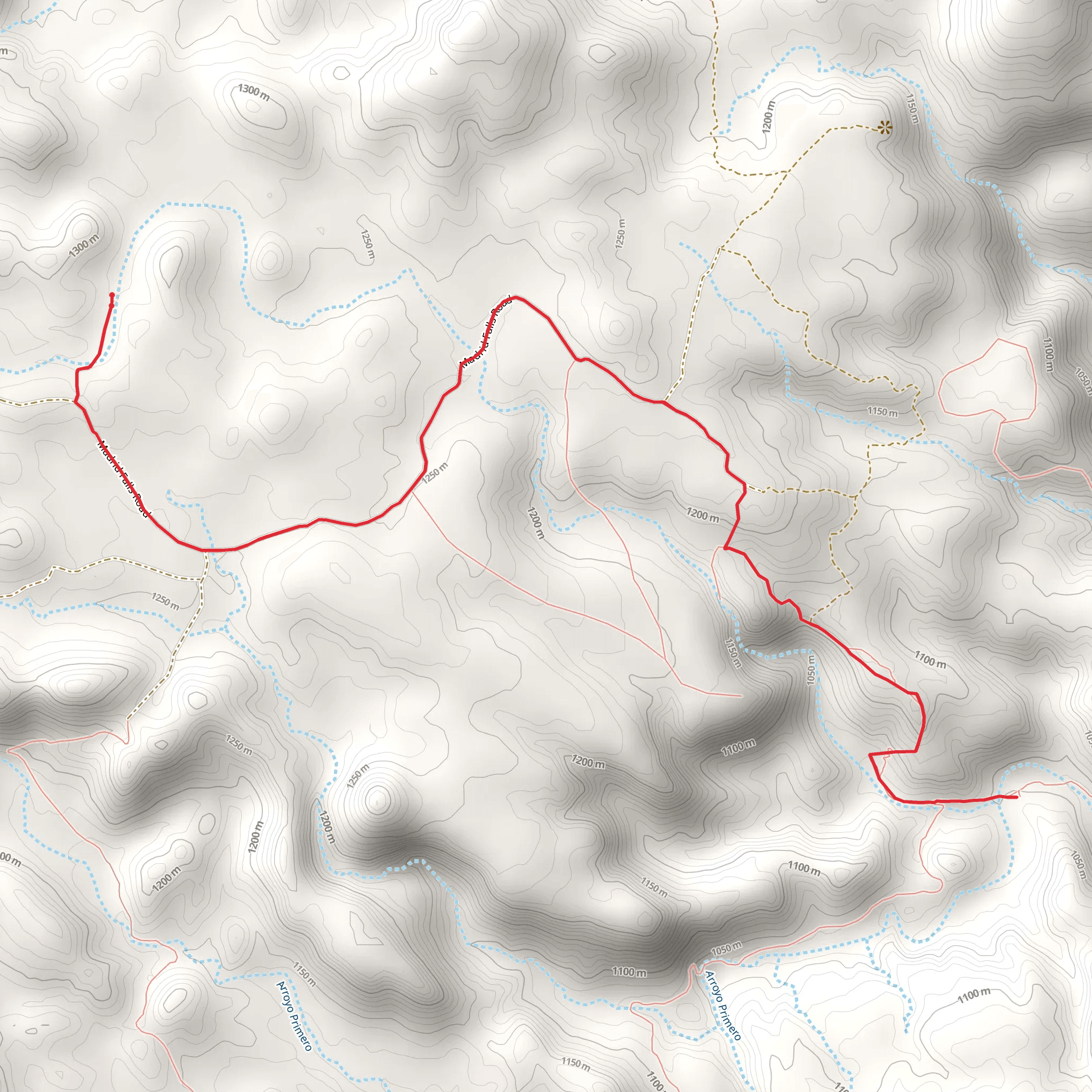 Madrid Falls Road mobile static map
