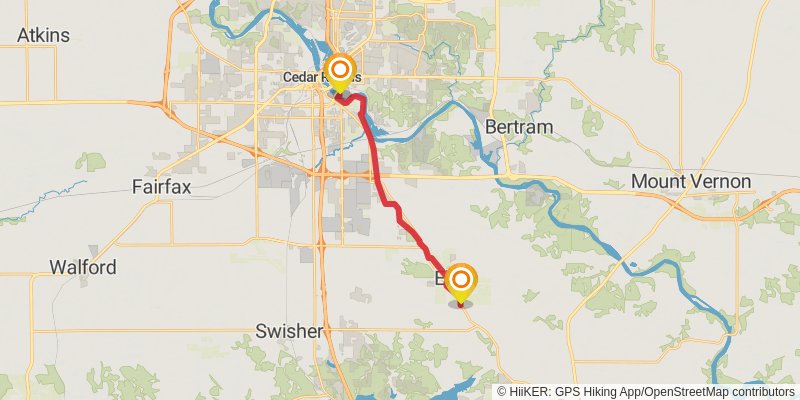 Cedar Valley Nature Trail stage 6 Map