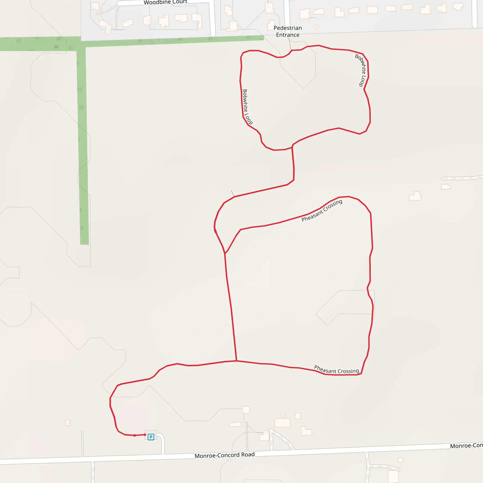 Pheasant Crossing and Bobwhite Loop mobile static map