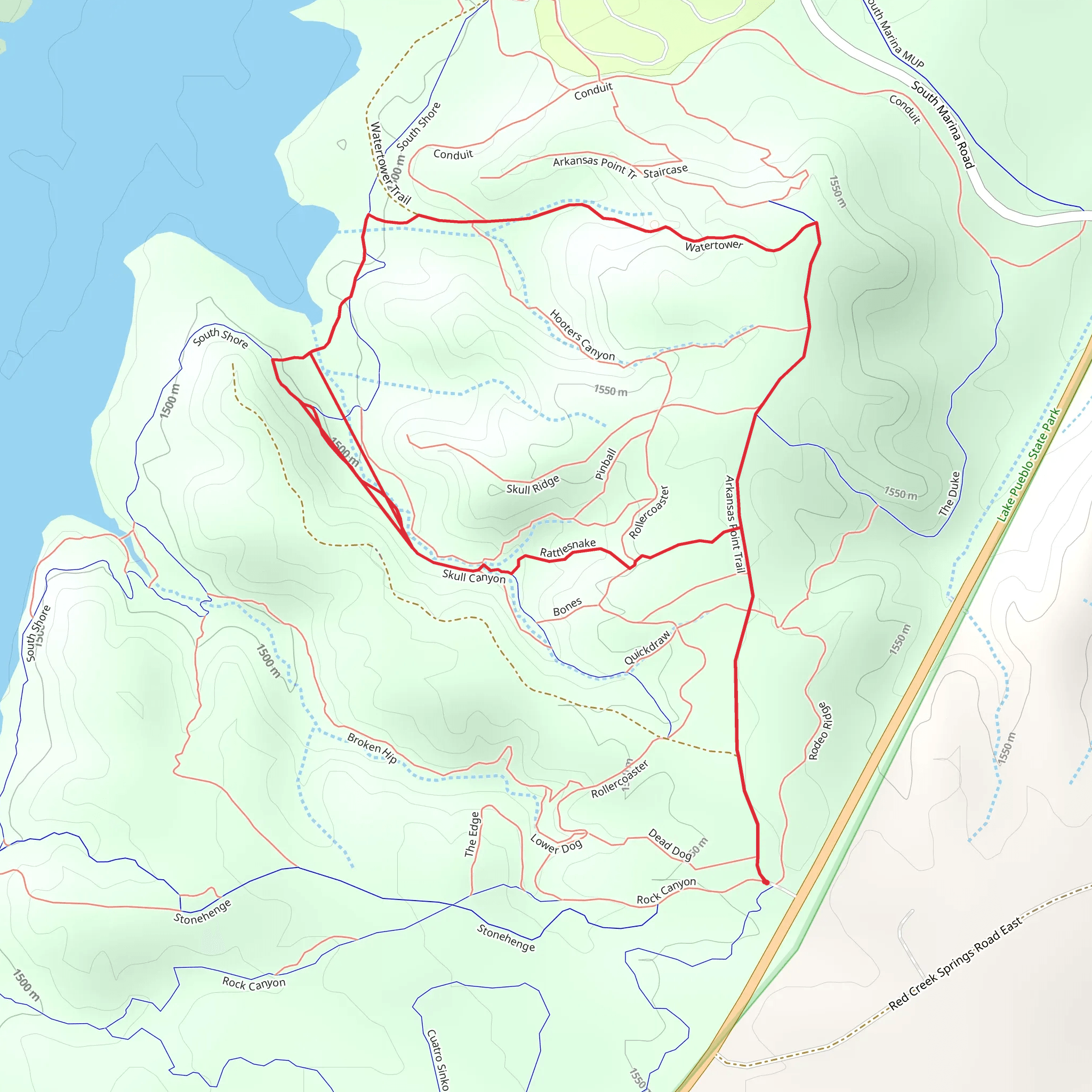 Rattlesnake and Arkansan Point Trail mobile static map