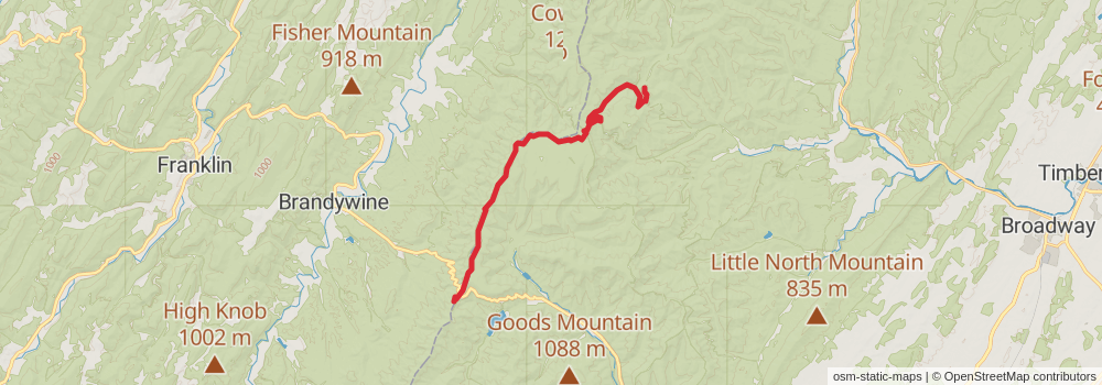 American Perimeter Trail - Southern Appalachian Primary stage 14 Map