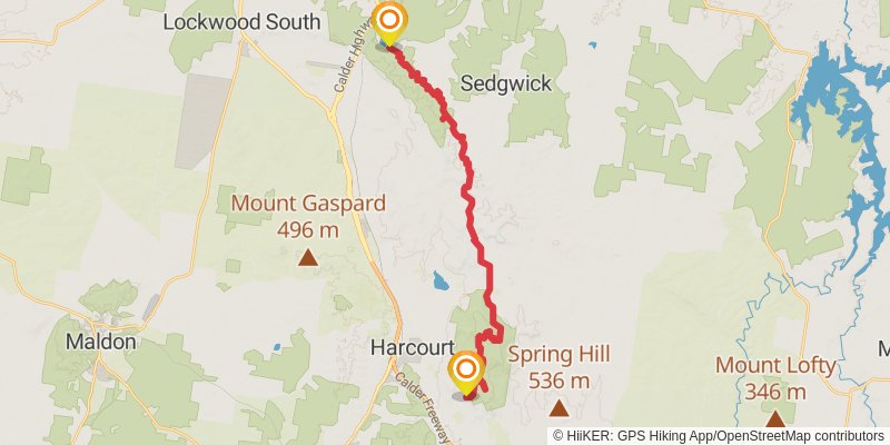 Goldfields Track stage 9 Map