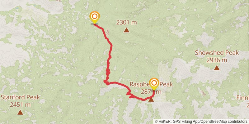 Chiricahua Peak and Monte Vista Peak Loop Trail stage 2 Map