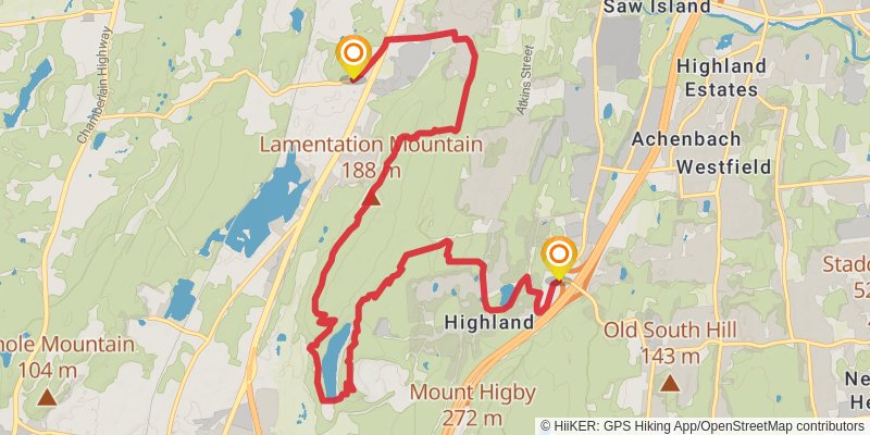 New England Trail stage 14 Map