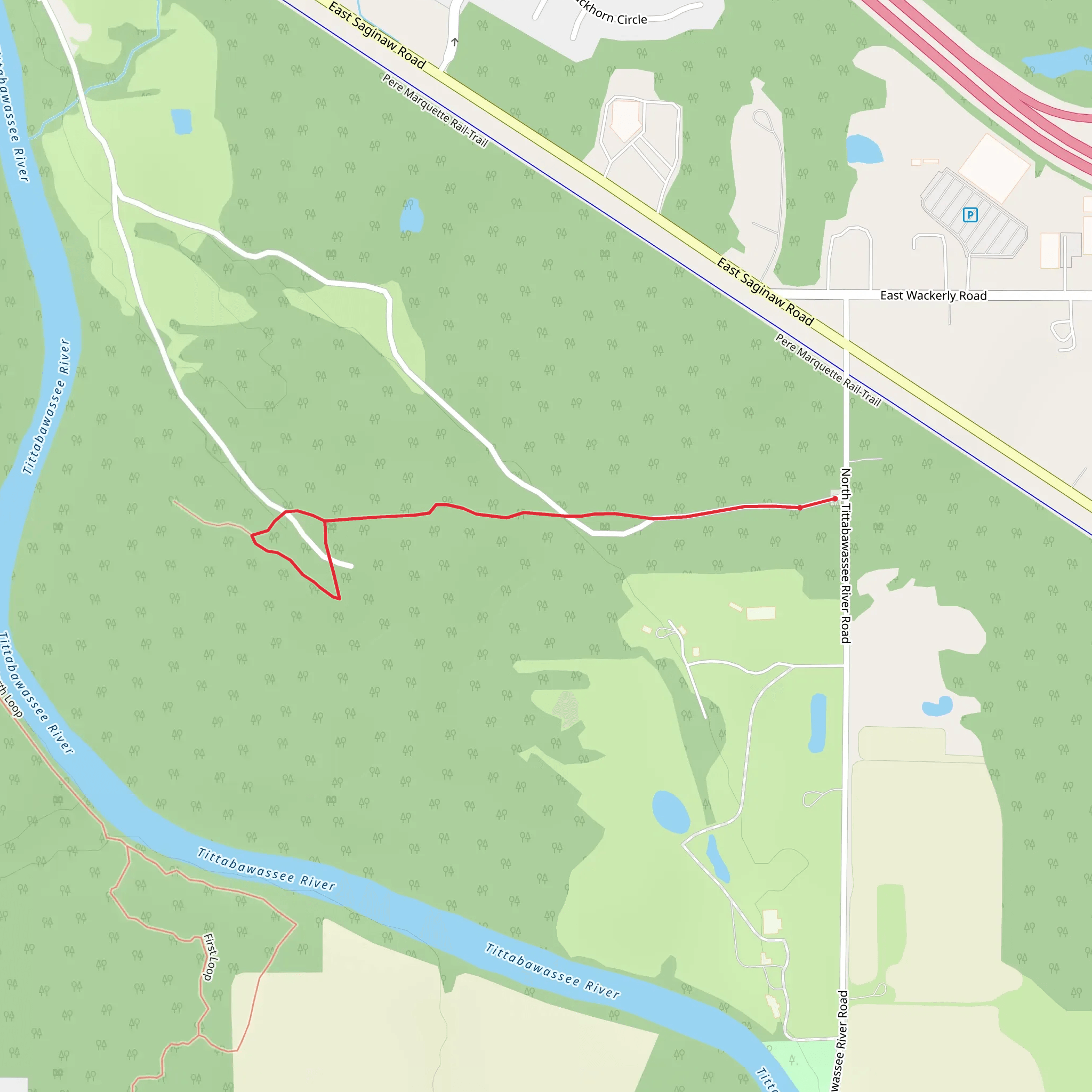 North Tittabawassee River Road Loop - West mobile static map