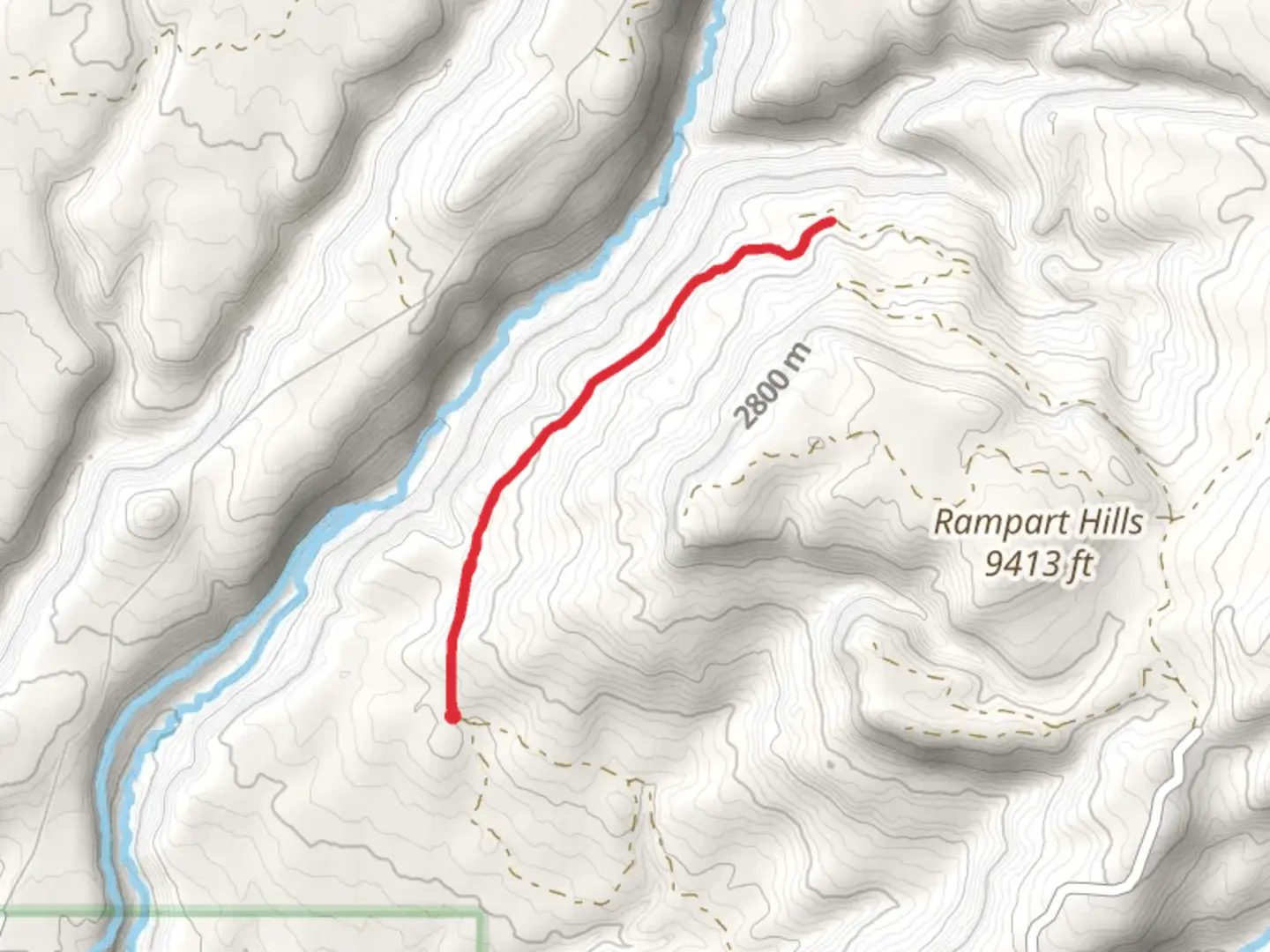 An image depicting the trail Coyote Park South Trail and its surrounding area.