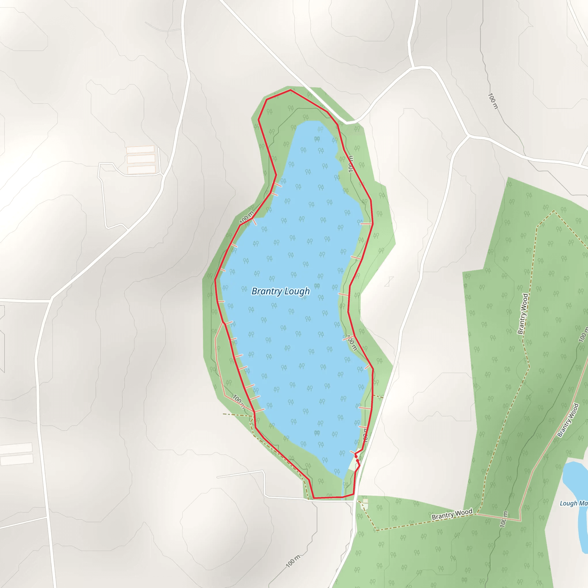 Brantry Lough mobile static map
