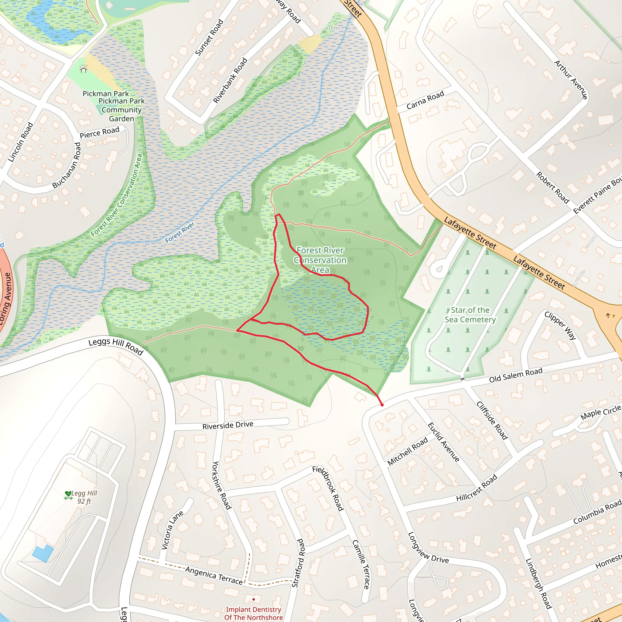 Euclid Avenue Loop Trail mobile static map