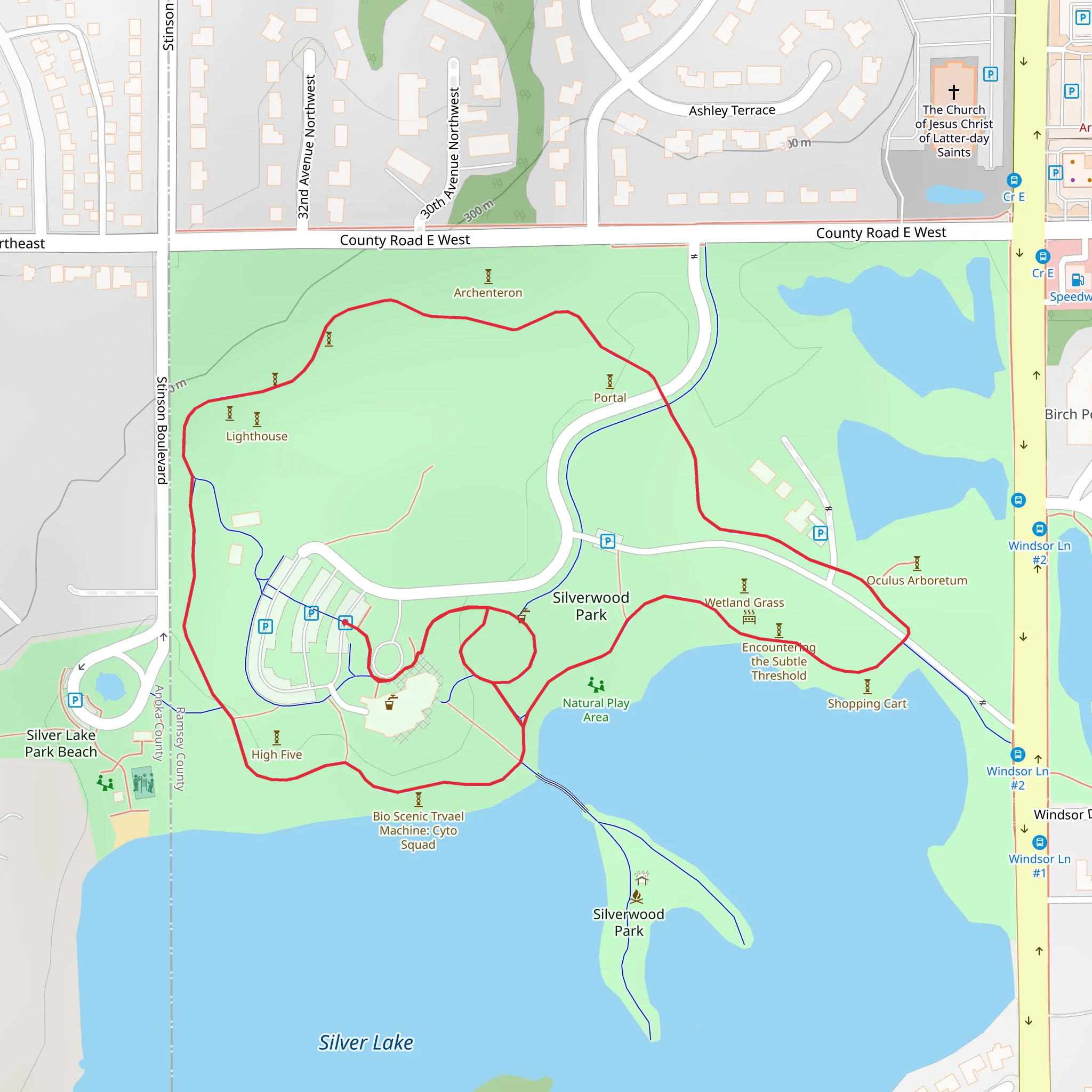 Silver Lake North Loop mobile static map