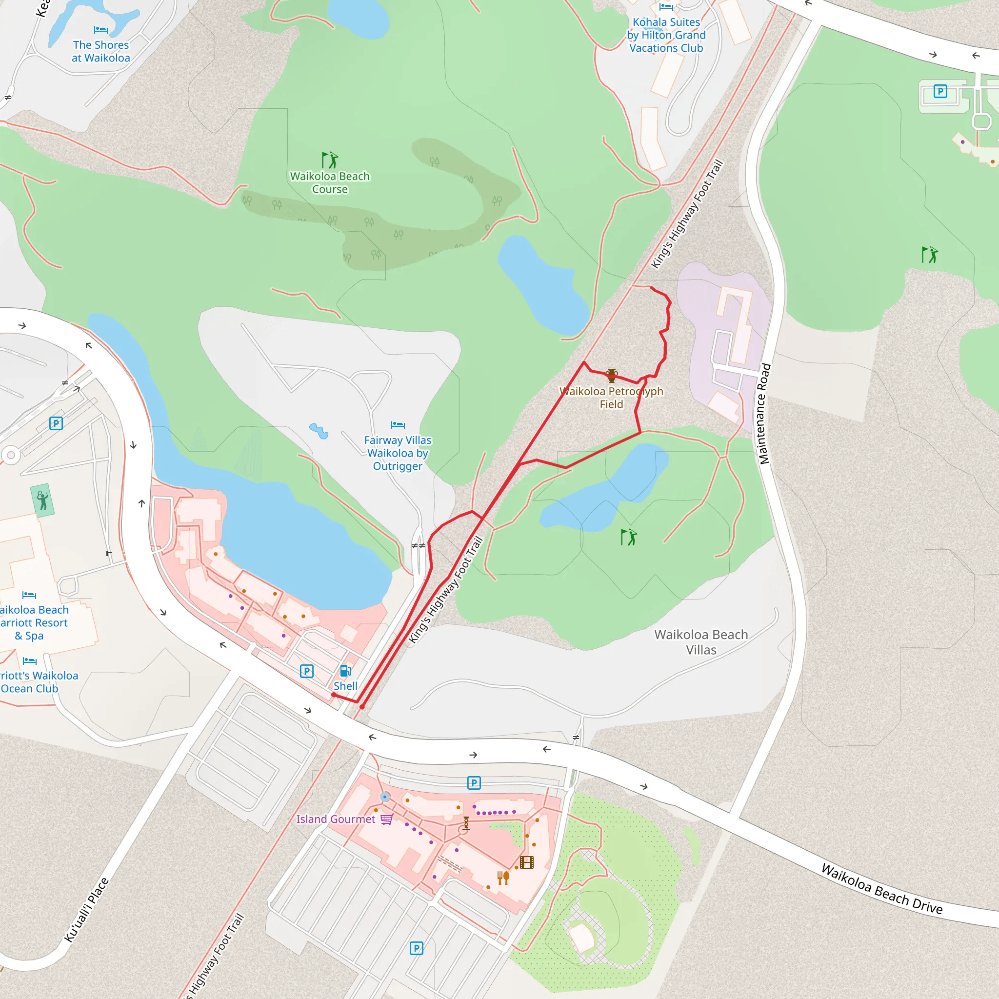 King's Highway Foot Loop Trail mobile static map