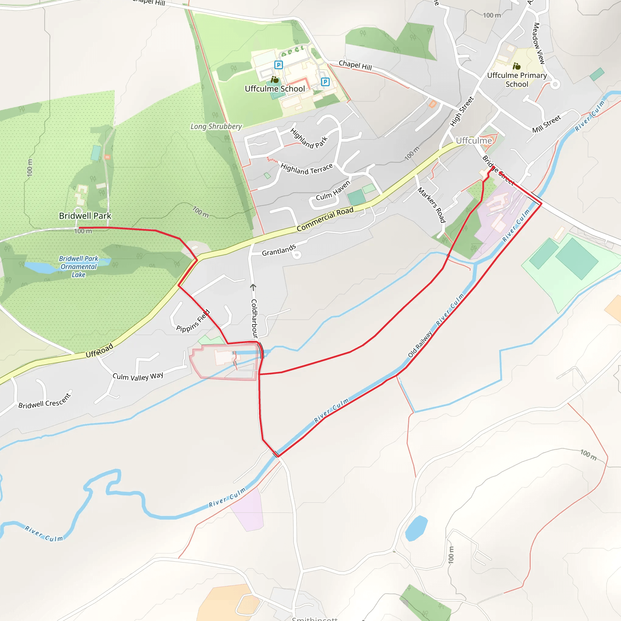 Uffculme Loop mobile static map