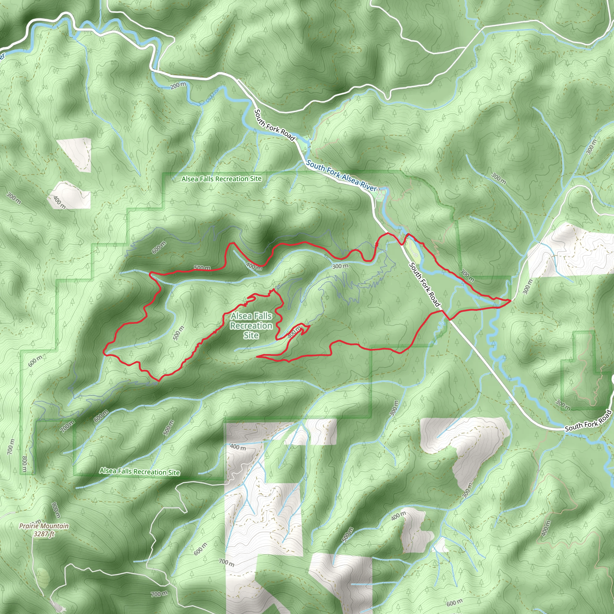 Fall Creek - South Fork Mile Loop Trail mobile static map
