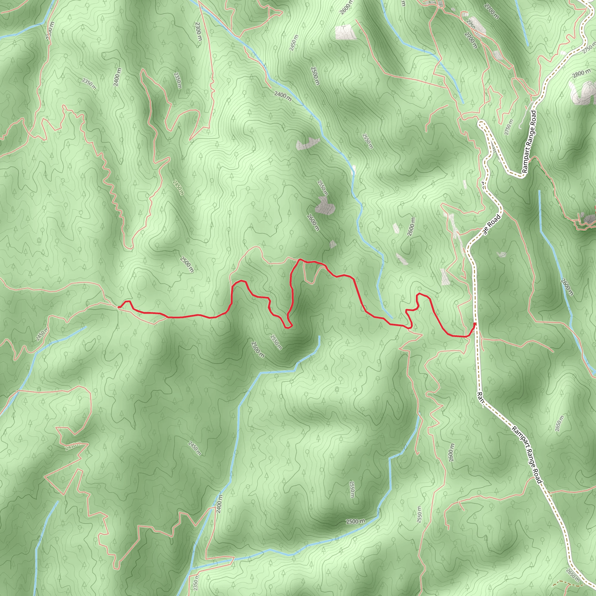 Log Jumper Out and Back mobile static map